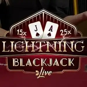 Lightning Blackjack slot visual from Evolution available on januszcasinos.pl